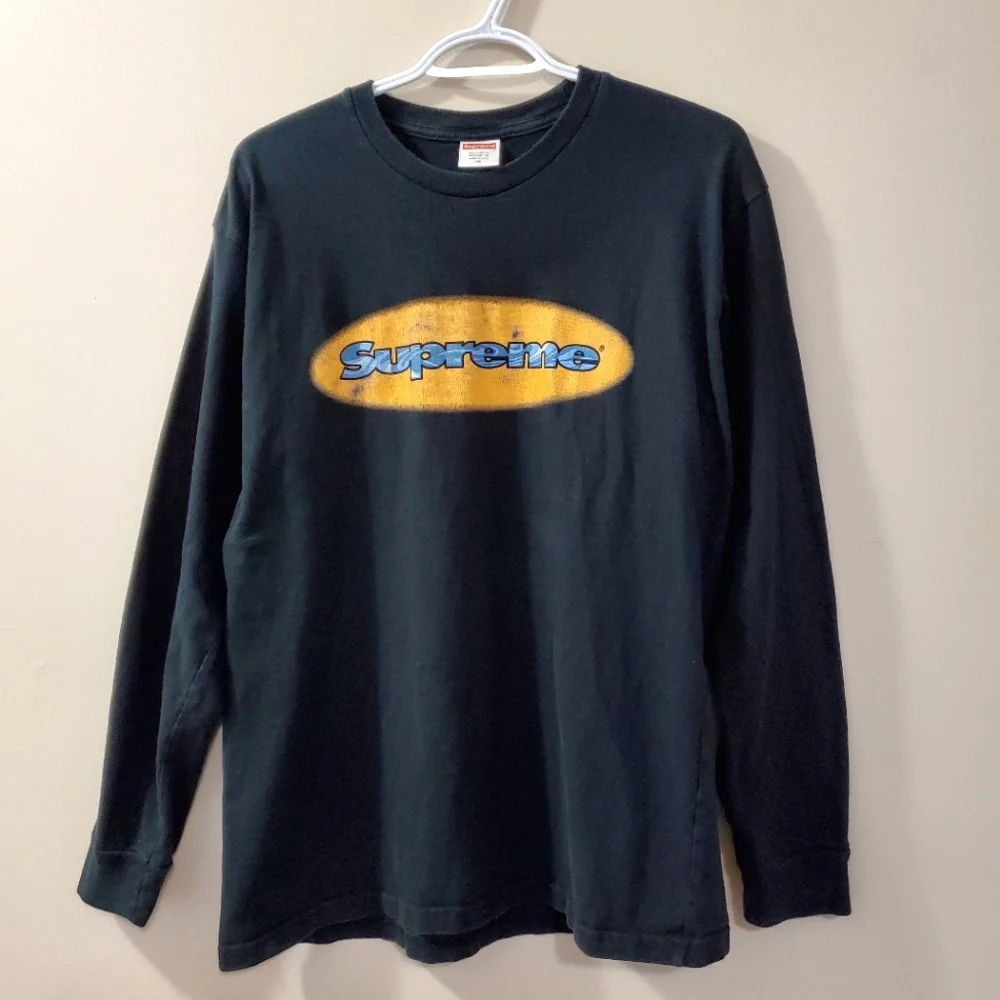 Supreme Ripple Logo Long Sleeve Tee - Men's M - Picture 8 of 8
